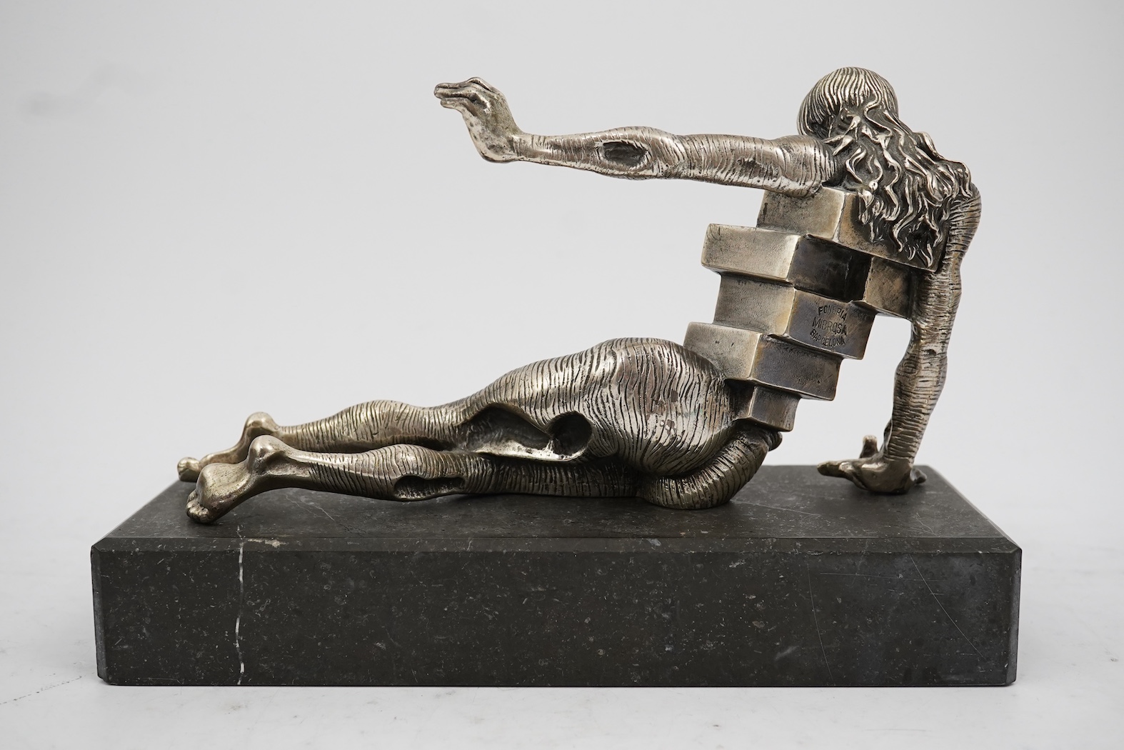 Salvador Dali (Spanish, 1904-1989), Le Cabinet Anthropomorphique, 1973, sterling silver, 11.5cm high, 23cm long